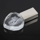 Heart Shaped Crystal USB Flash Drive with Colored Case Executive Gifts Singapore