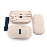 Eco-Friendly Bamboo 2-Tier Lunch Box with Cutlery Set Executive Corporate Gifts Singapore