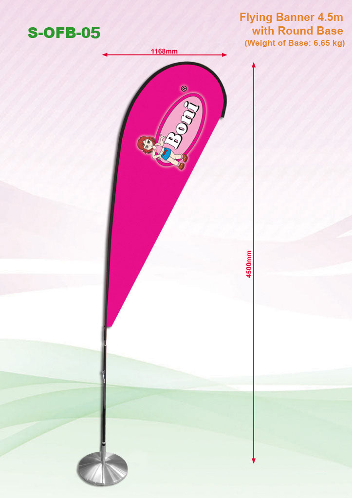 Tear shape Flying Banner with Base Executive Corporate Gifts Singapore