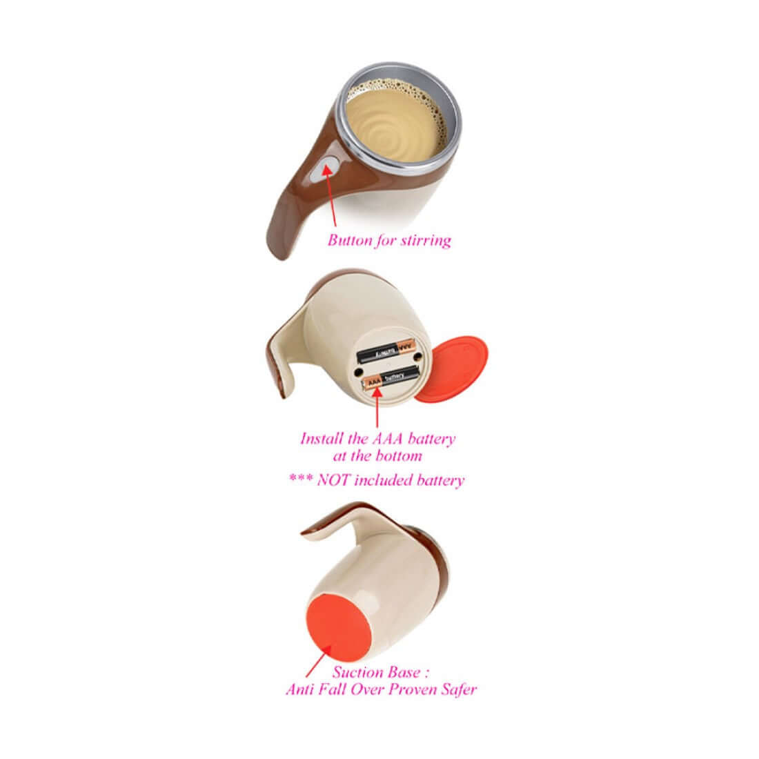 Auto magnetic Stirring Mug with Suction Base Corporate Gift Singapore