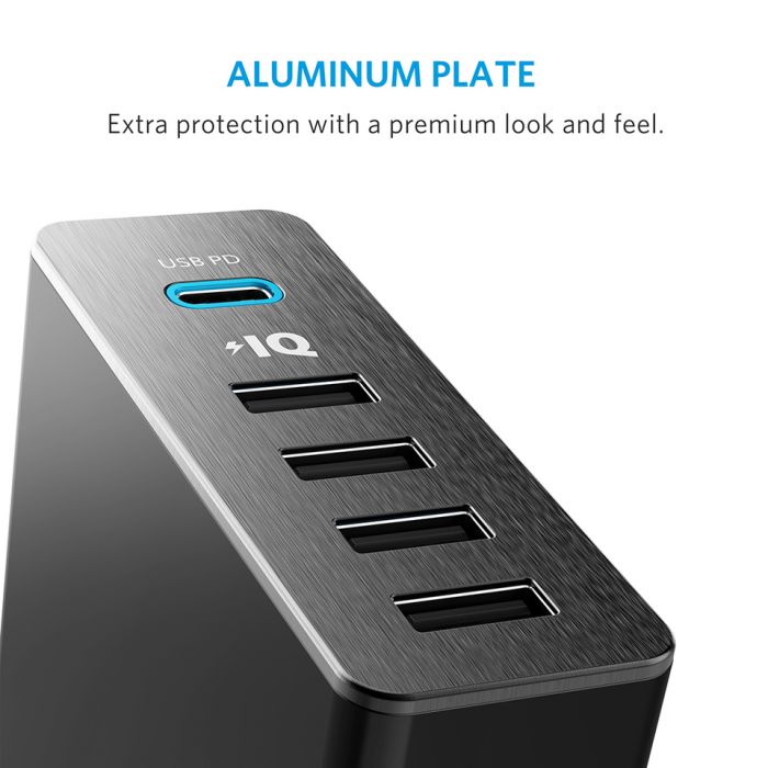 Anker PowerPort+ 5 Ports USB-C 60W With PowerIQ™ Charging Station Executive Gifts Singapore