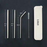 4-in-1 Silver Stainless Steel Drinking Straw Gifts Set Executive Corporate Gifts Singapore