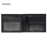 Crossing Elite Bi-fold Leather Wallet With Window And Coin Pocket RFID Executive Gifts Singapore