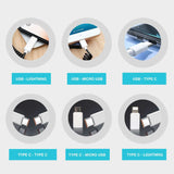 5 in 1 Quick Charge Spring Cable with Case Executive Gifts Singapore