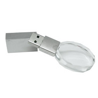 Oval 3D Crystal LED USB Flash Drive Executive Gifts Singapore