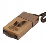 Wooden USB Flash Drive With Sliding Cord Lanyard Executive Corporate Gifts Singapore