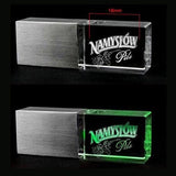 Brushed Metal Crystal USB Drive with LED Light Executive Gifts Singapore