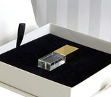 Gold Cap Crystal USB Drive with LED Light Executive Gifts Singapore