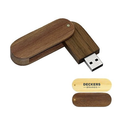 Swivel Wooden USB Flash Drive Executive Corporate Gifts Singapore