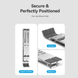 Vention Foldable Laptop Stand Silver Aluminum Alloy Type Executive Gifts Singapore