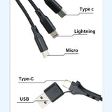 6 in1 Fast Charging Cable With LED Logo Corporate Gifts Singapore
