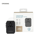 Crossing World Travel Adaptor with 4 X USB and 1 X USB-C Executive Gifts Singapore
