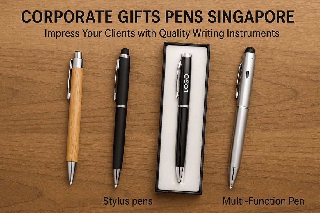 Corporate Gifts Pens Singapore: Impress Your Clients with Quality Writing Instruments. Various stylish writing pens displayed.