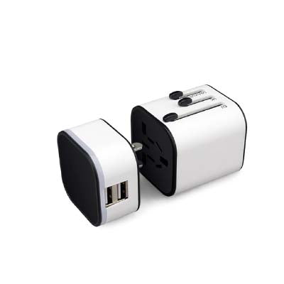 Travel Adapter with 2 USB Port Executive Corporate Gifts Singapore