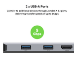 Belkin Connect USB-C 5-in-1 Multiport Adapter Hub