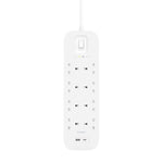 Belkin 8Way 2M Surge Protection Strip with USB A + C