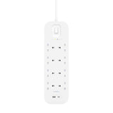 Belkin 8Way 2M Surge Protection Strip with USB A + C