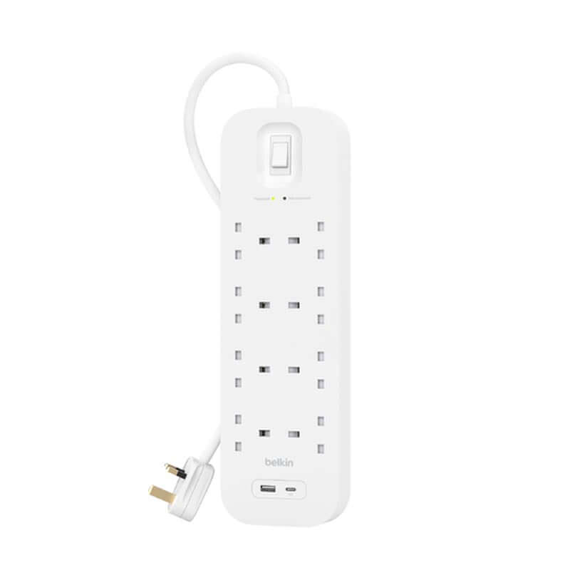 Belkin 8Way 2M Surge Protection Strip with USB A + C Executive Corporate Gifts Singapore