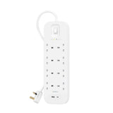 Belkin 8Way 2M Surge Protection Strip with USB A + C