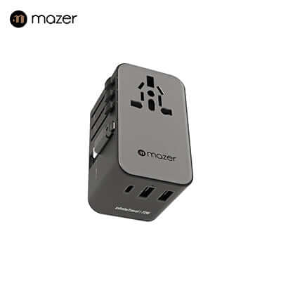 Mazer Infinite PD70W Gan Universal Travel Charger With Built-in USB C Cable Executive Corporate Gifts Singapore