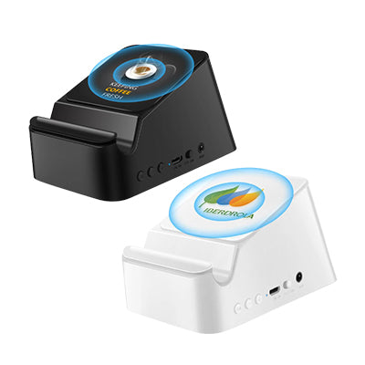Wireless Charging Bluetooth Speaker with Phone Stand Executive Corporate Gifts Singapore