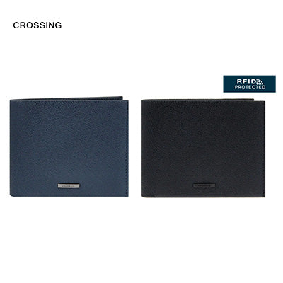 Crossing Elite Bi-fold Leather Wallet With Coin Pouch RFID Executive Gifts Singapore