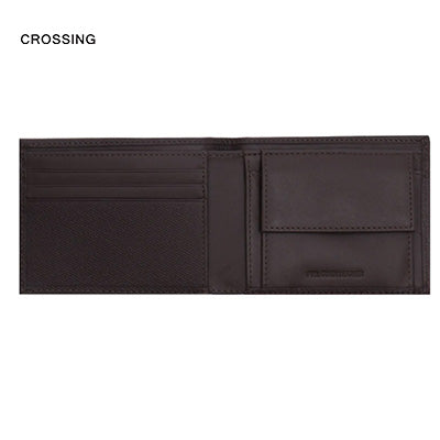 Crossing Elite Slim Leather Wallet With Coin Pocket [5 Card Slots] RFID Executive Gifts Singapore