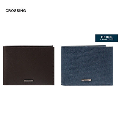 Crossing Elite Slim Leather Wallet With Coin Pocket [5 Card Slots] RFID Executive Gifts Singapore
