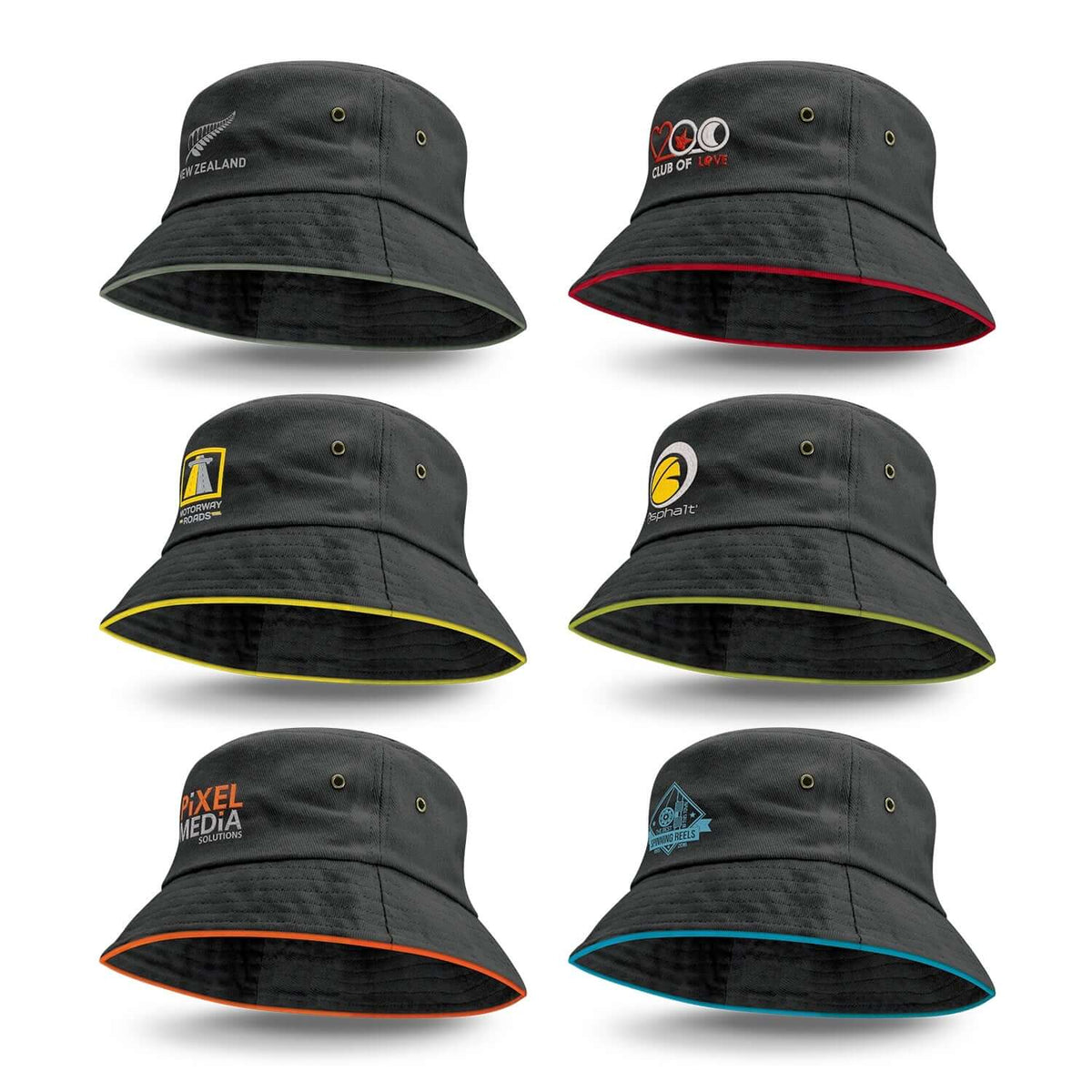 Bondi Bucket Hat Coloured Sandwich Trim Corporate Gift Singapore