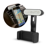 Zamora Car Phone Holder mounted on a car air vent, securely holding a smartphone for navigation.