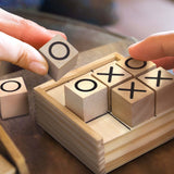 Tic Tac Toe Game with wooden pieces in a box, perfect for family fun or as a Corporate Gift.