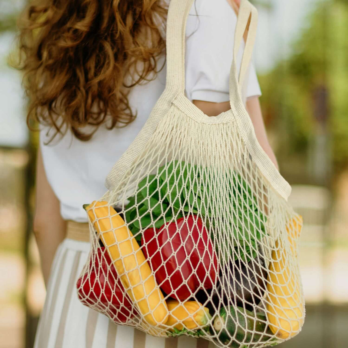 Cotton Mesh Foldaway Tote Bag Corporate Gift Singapore