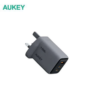 AUKEY PA-C5 Comet Mix 3 100W PD 3-Port GaN Wall Charger Executive Gifts Singapore