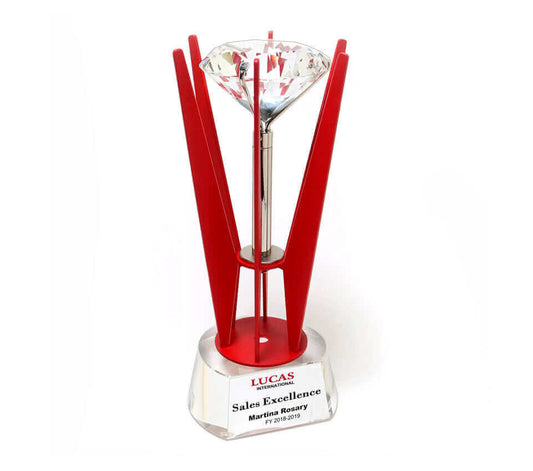 Lamina Diamond on Round Crystal Base Executive Gifts Singapore
