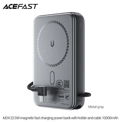 Acefast M24 10000mAh Magnetic Wireless Power Bank 22.5W Fast Charging CCC Certified