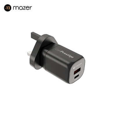 Mazer GaNPrestige 35W GaN Wall Charger with Travel Pins (2 Ports) Executive Corporate Gifts Singapore