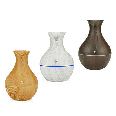Wooden Vase-Shape Ultrasonic Aroma Diffuser Executive Corporate Gifts Singapore