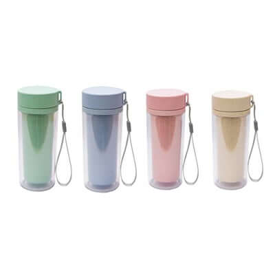 420ml Eco-Friendly Wheat Fiber Bottle with Strap Executive Corporate Gifts Singapore