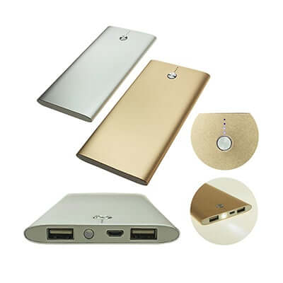 10000mAh Power Bank with 2 USB Ports and Flashlight Executive Corporate Gifts Singapore