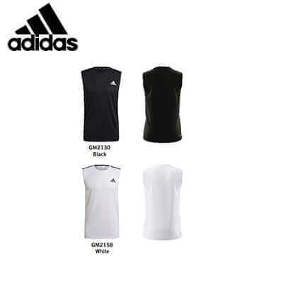 Adidas Aeroready Designed To Move Sport 3-Stripes Tank Top in black and white color options for active lifestyles.