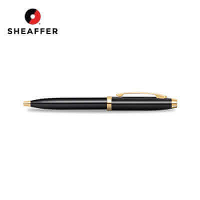 Sheaffer® 100 Glossy Black Ballpoint Pen With Gold Trims Corporate Gifts Singapore