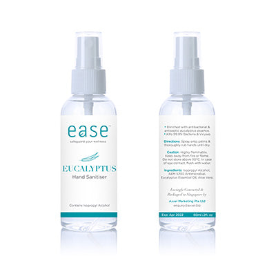 Ease 60ml Eucalyptus + Aloe Vera Spray Sanitizer | AbrandZ Corporate Gifts