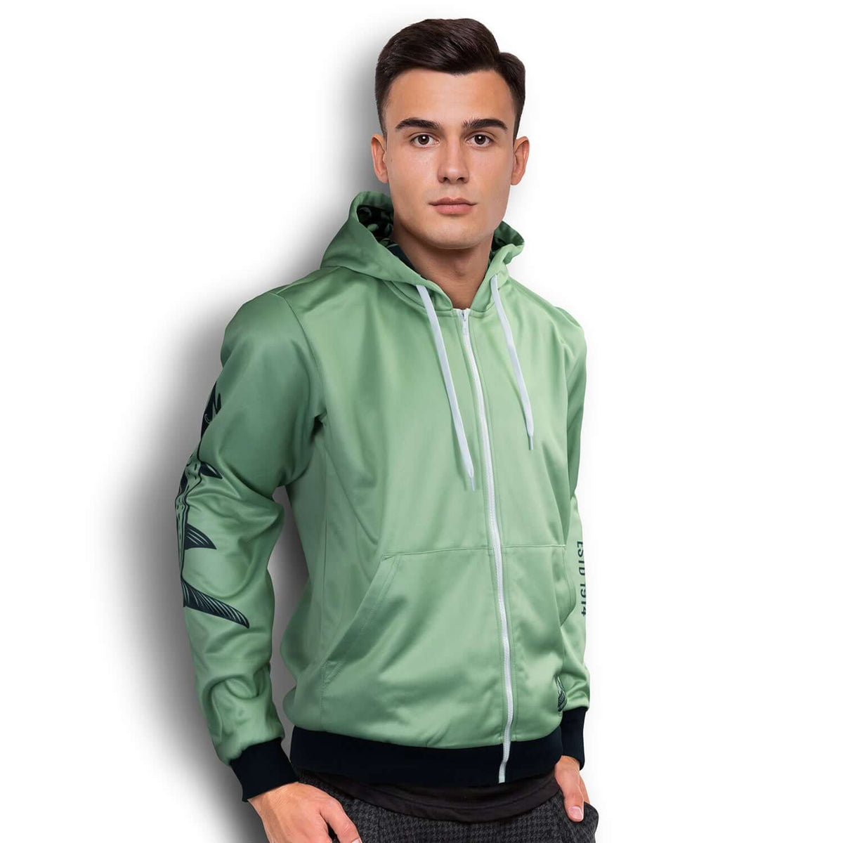 Custom Mens Sports Zipped Hoodie Corporate Gift Singapore