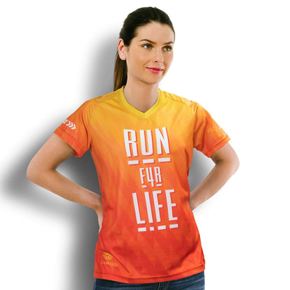 Custom Womens Performance V-Neck T-Shirt Corporate Gift Singapore