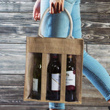 Serena Jute Triple Wine Carrier Corporate Gift Singapore