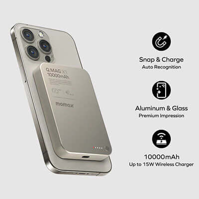 Momax Q.Mag X1 Magnetic Wireless Power Bank 10000mAh - Gen 2 Executive Corporate Gifts Singapore