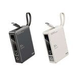 Remax RPP-86 30W Powerbank with Cable 10000mAh in black and white, ideal corporate gift for on-the-go charging.