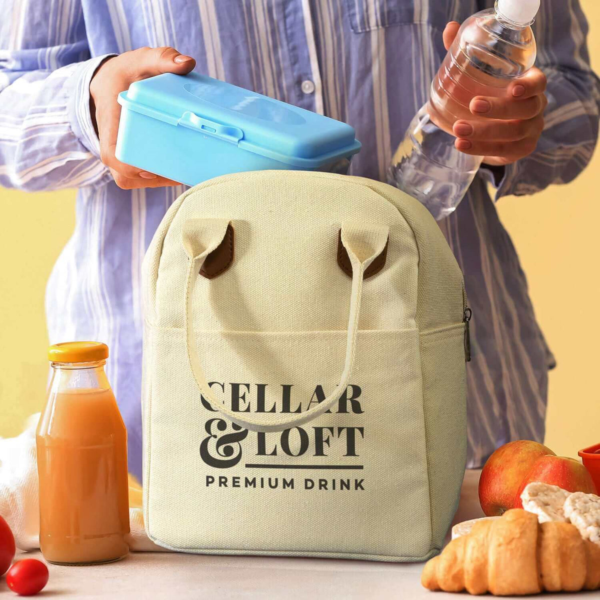 Colton Lunch Bag with food and drink, perfect for daily meals and a great Corporate Gift Singapore.