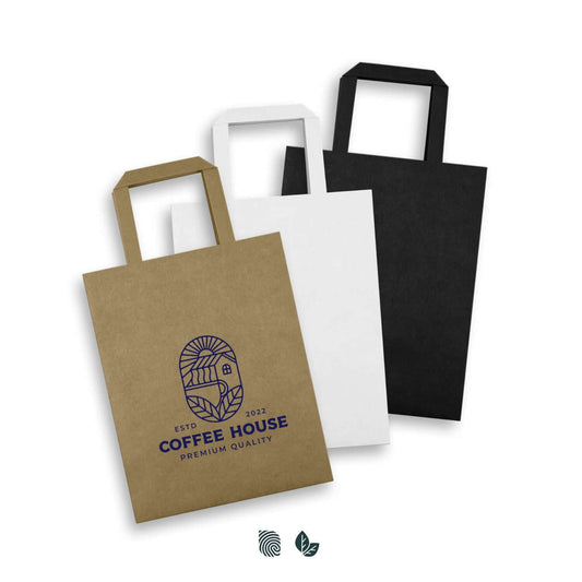 Medium Flat Handle Paper Bag Portrait Corporate Gift Singapore