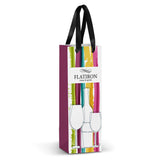 Custom Champagne Ribbon Handle Paper Bag - Full Colour Corporate Gift Singapore